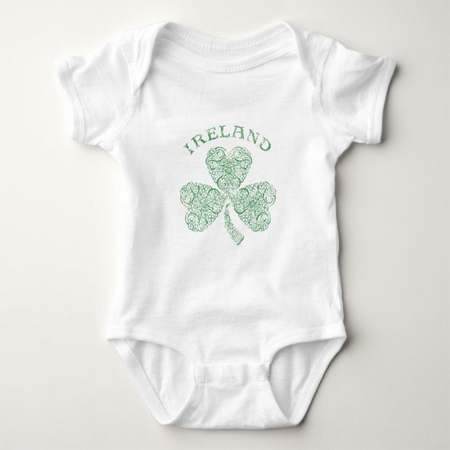 Irish Shamrock Baby Bodysuit (Front)