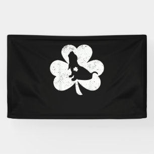 Irish Shamrock Basset Hound Dog St. Patrick's Day  Banner