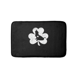 Irish Shamrock Basset Hound Dog St. Patrick's Day Bath Mat