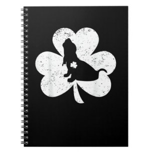 Irish Shamrock Basset Hound Dog St. Patrick's Day Notebook