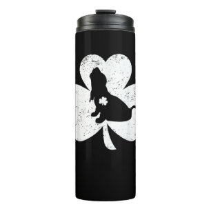 Irish Shamrock Basset Hound Dog St. Patrick's Day  Thermal Tumbler