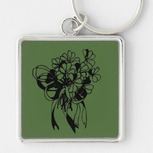 Irish Shamrock Bouquet St. Patrick's Day Keychain