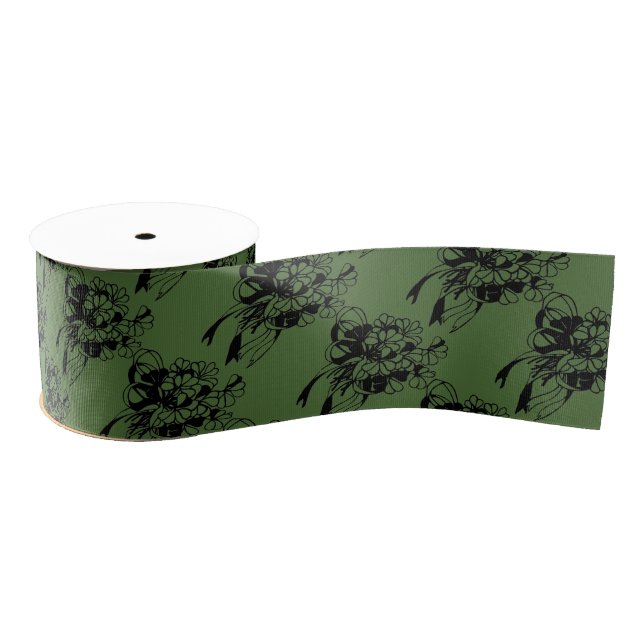 Irish Shamrock Bouquet St. Patrick's Day Ribbon Grosgrain Ribbon (Spool)