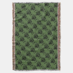 Irish Shamrock Bouquet Throw Blanket