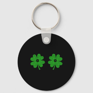 Irish Shamrock Breast Saint Funny Irish Breast St Key Ring