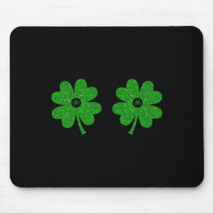 Irish Shamrock Breast Saint Funny Irish Breast St Mouse Pad