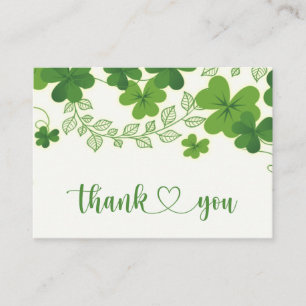 Irish Shamrock Business Thank You Calling Card
