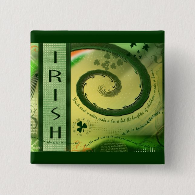 IRISH SHAMROCK button (Front)