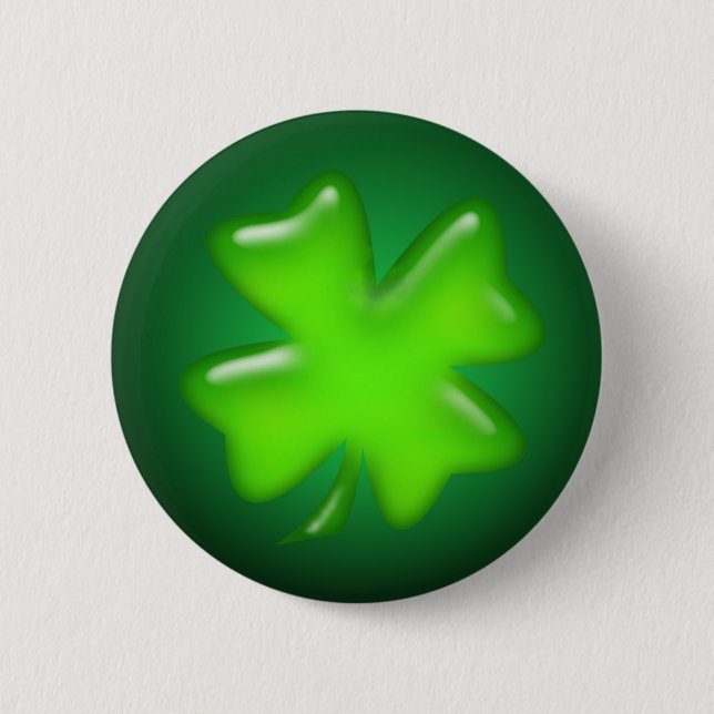 IRISH SHAMROCK by SHARON SHARPE 6 Cm Round Badge (Front)