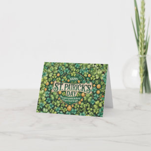 Irish Shamrock Celebration Design Thank You Card