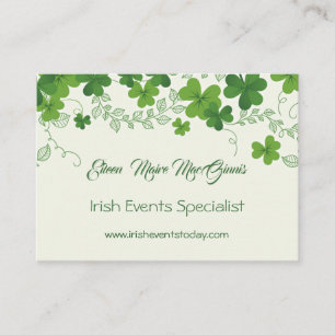 Irish shamrock (clover) business card