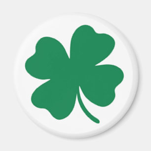 Irish Shamrock Clover Magnet - Bright Green Design