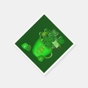 Irish Shamrock Cookie Bouquet - Paper Napkins