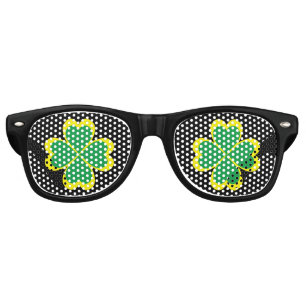 Irish shamrock cross for Saint Patrick’s Day Retro Sunglasses