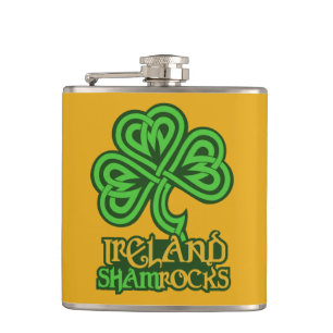 Irish Shamrock custom flask