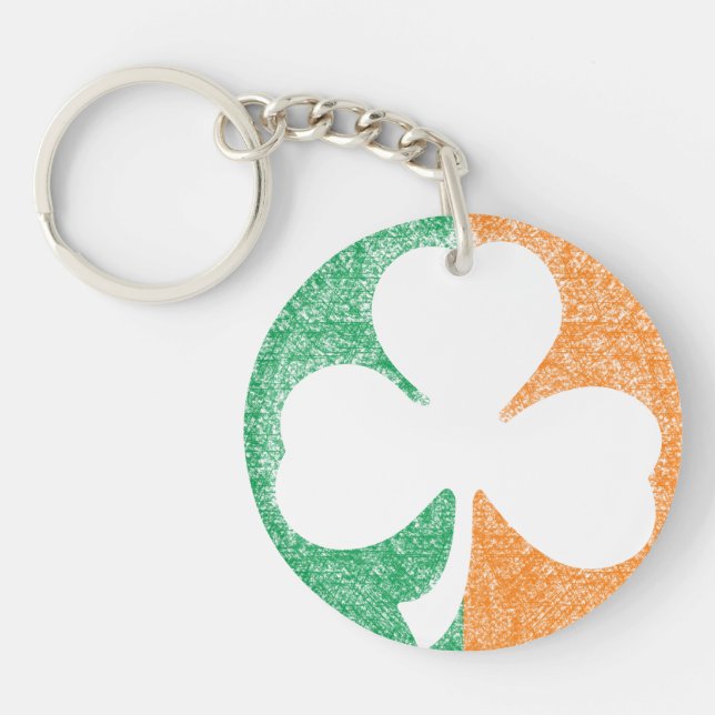 Irish Shamrock custom key chain (Front)