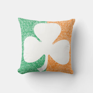 Irish Shamrock custom throw pillow
