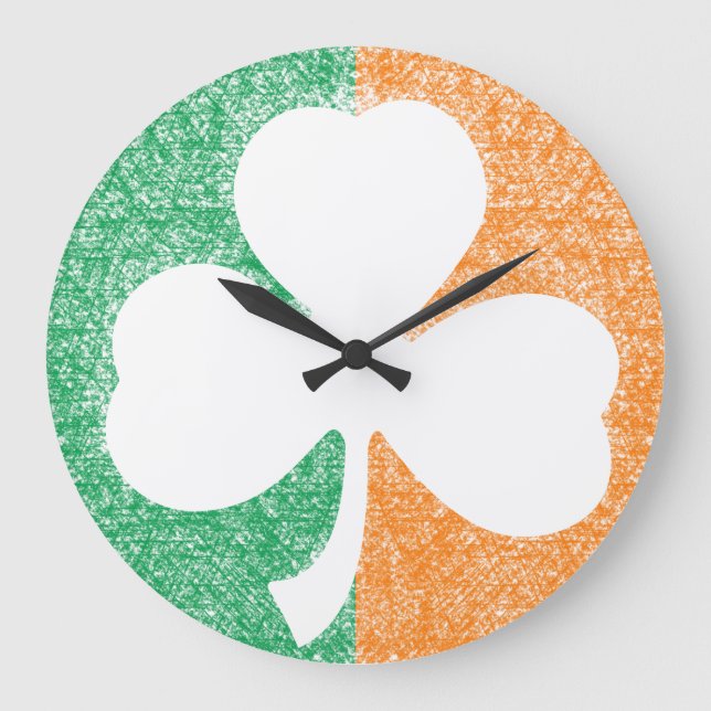 Irish Shamrock custom wall clock (Front)