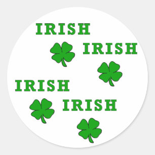 IRISH Shamrock - Customised Classic Round Sticker