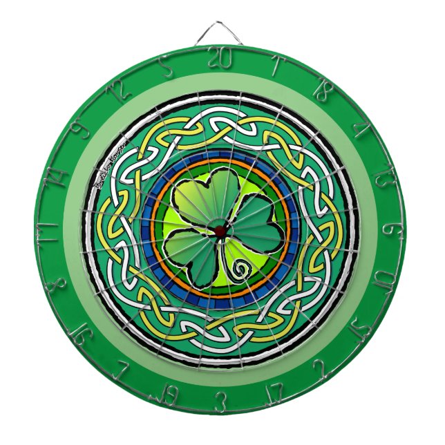 Irish shamrock dartboard (Front)