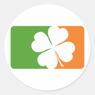 Irish Shamrock Flag Classic Round Sticker