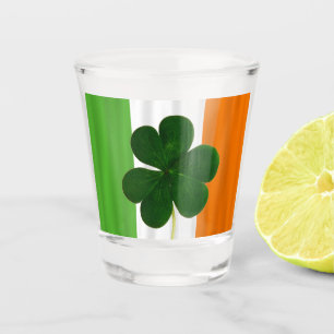 Irish Shamrock Flag of Ireland Colours St. Patrick Shot Glass