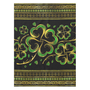 Irish Shamrock Four-leaf Lucky Clover Tablecloth