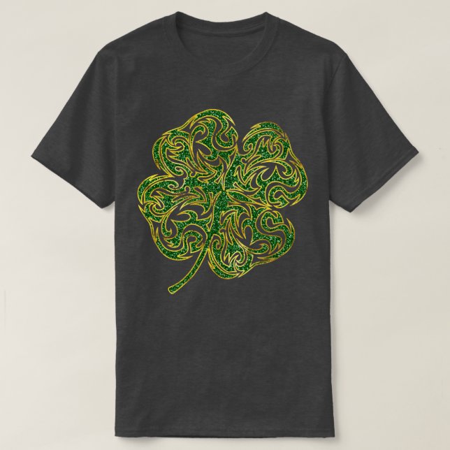 Irish Shamrock Fourleaf Lucky Clover 3  T-Shirt (Design Front)