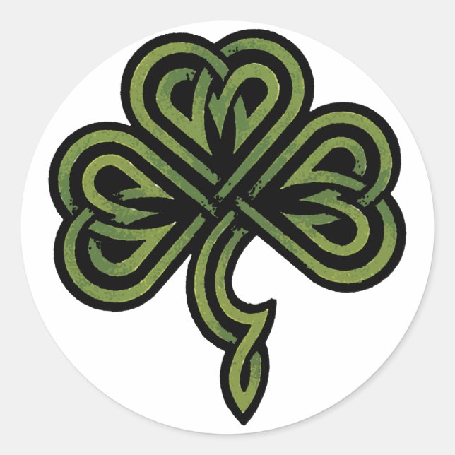 Irish Shamrock Gift Classic Round Sticker (Front)