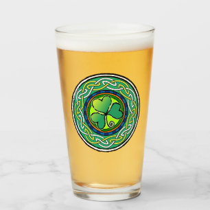 Irish shamrock glass
