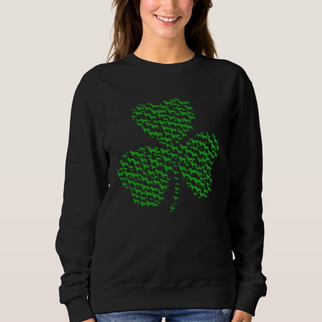 Irish Shamrock Golden Retrevie Mom Dad   Dog Sweatshirt (Front)