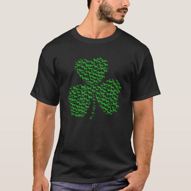 Irish Shamrock Golden Retrevie Mum Dad   Dog T-Shirt (Front)
