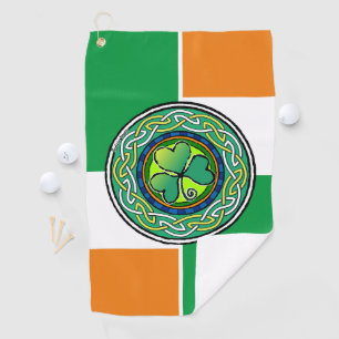 Irish shamrock golf towel