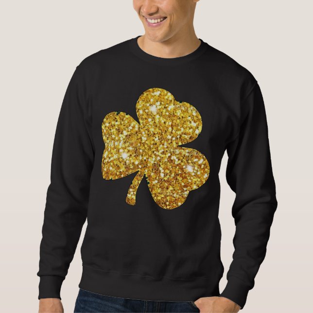 Irish Shamrock  Green C St Patrick s Day Sweatshirt (Front)