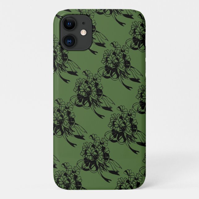 Irish Shamrock Green Case-Mate iPhone Case (Back)