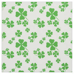 Irish shamrock, green clover fabric print