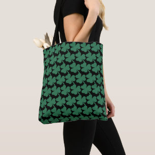 Irish Shamrock Green Glitter St. Patrick's Day Tote Bag