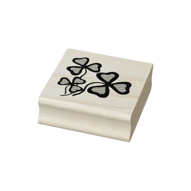 Irish shamrock, green shamrock, Irish clover Rubber Stamp (Stamp)