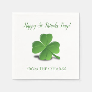 Irish Shamrock Happy St. Patrick's Day Napkins