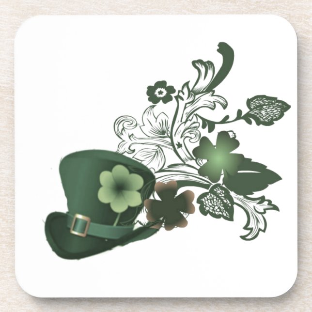 Irish Shamrock Hat Coaster (Front)