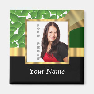 Irish shamrock instagram photo template magnet
