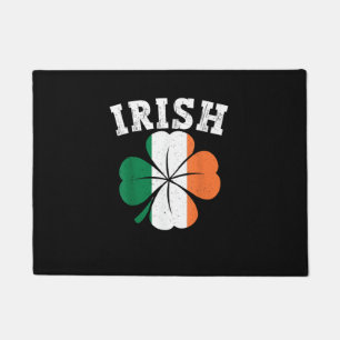 Irish Shamrock Ireland Flag St Patrick Day Vintage Doormat