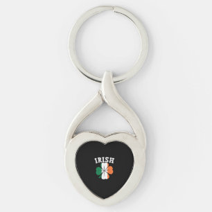 Irish Shamrock Ireland Flag St Patrick Day Vintage Key Ring