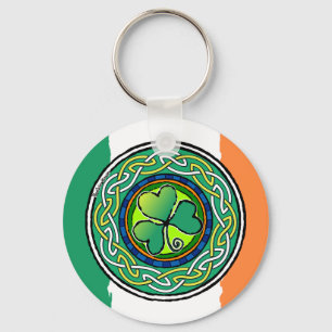 Irish shamrock key ring