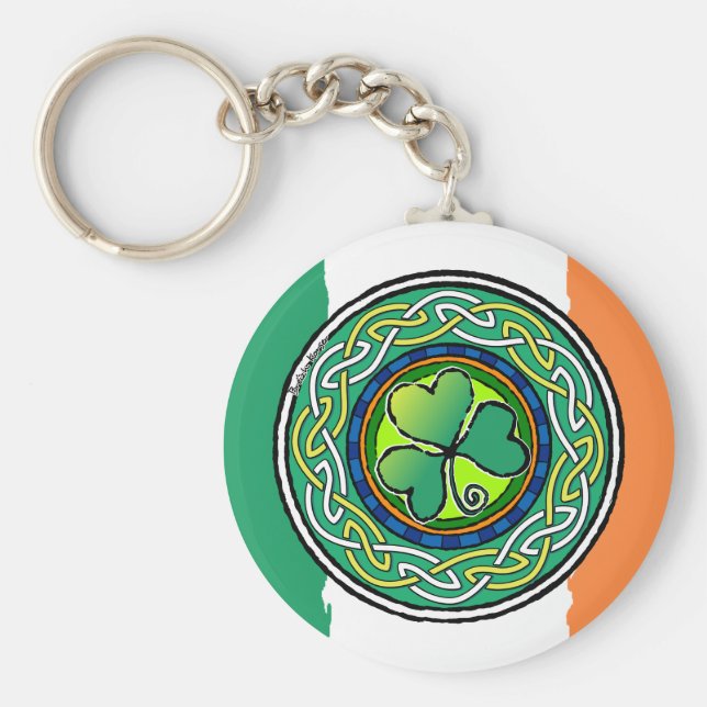Irish shamrock key ring (Front)
