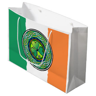 Irish shamrock large gift bag