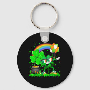 Irish Shamrock Leaf Dabbing Bowling Byll St. Patri Key Ring
