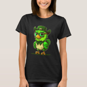 Irish Shamrock Leaf Leprechaun Hat Chicken St Patr T-Shirt