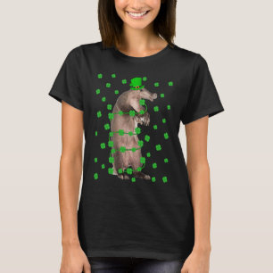 Irish Shamrock Leprechaun Aardvark St Patrick's Da T-Shirt