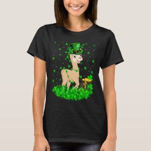 Irish Shamrock Leprechaun Alpaca St Patrick's Day  T-Shirt